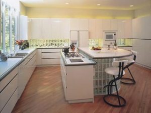 Open Kitchen Floor Plans on Put In A Kitchen Island To Develop An Open Floor Plan   Glass Block